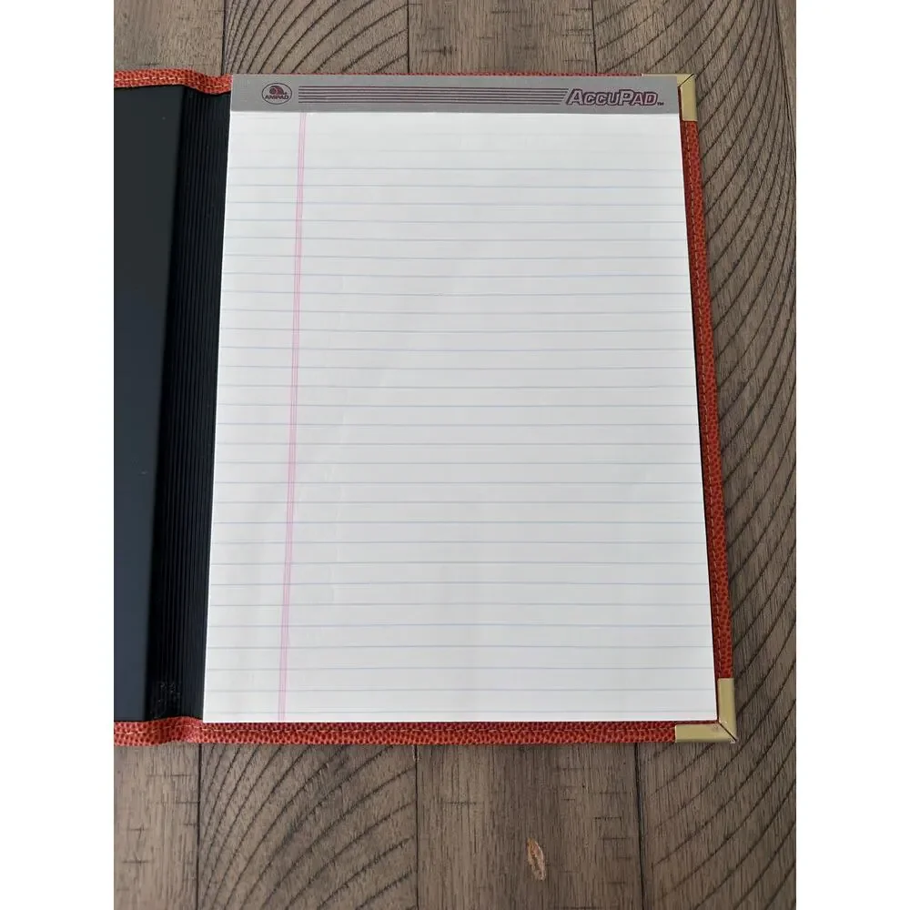 Official Spalding NBA Basketball Leather Look Padfolio Portfolio Holder NWOT